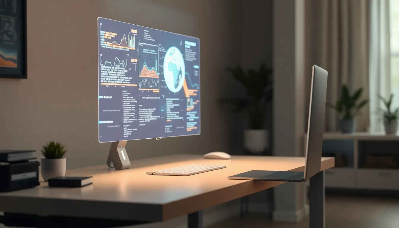 2026년 AI 트렌드를 나타내는 미래지향적 이미지