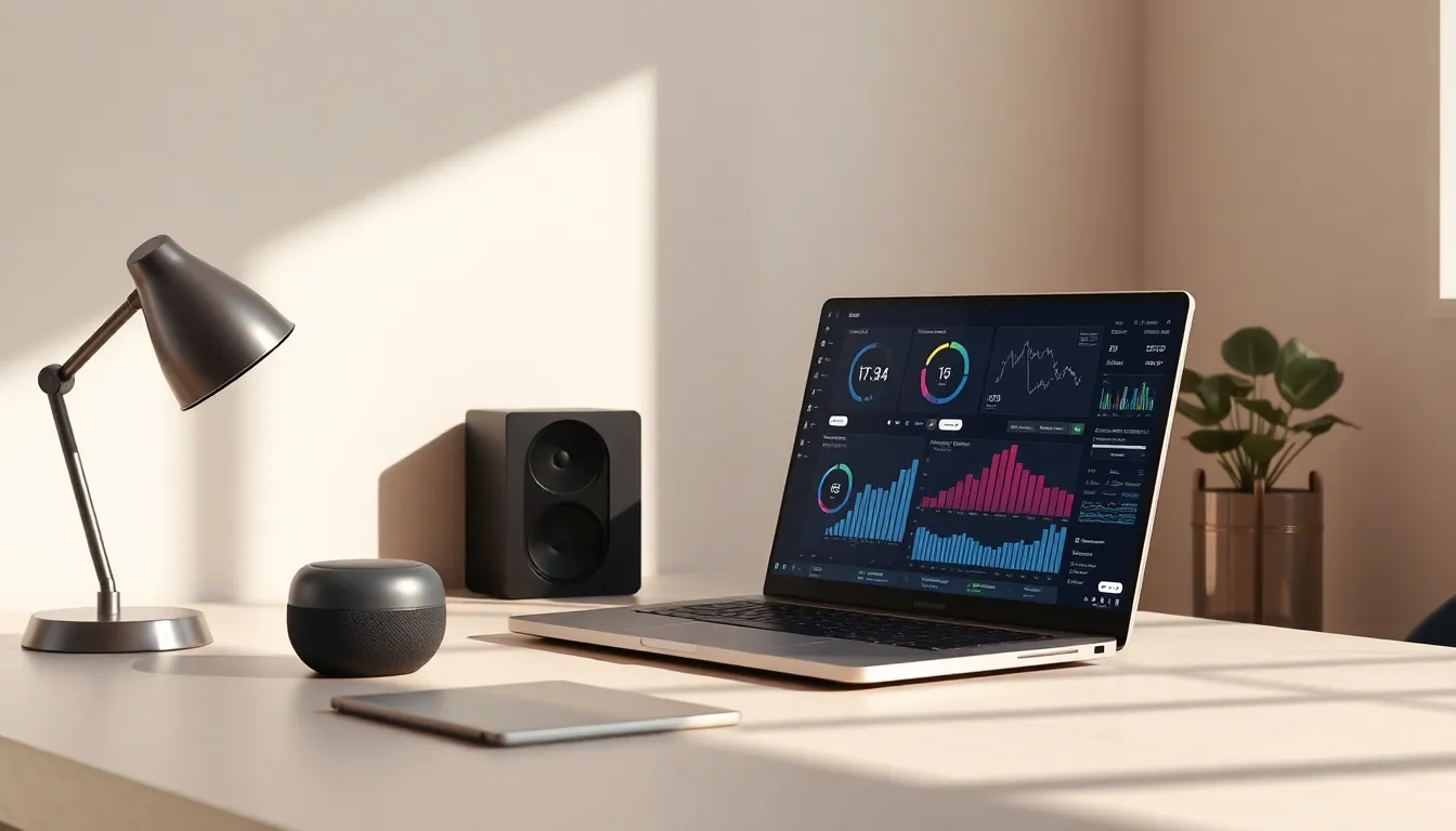 미래 AI 기술과 다양한 인터페이스의 시각화 이미지