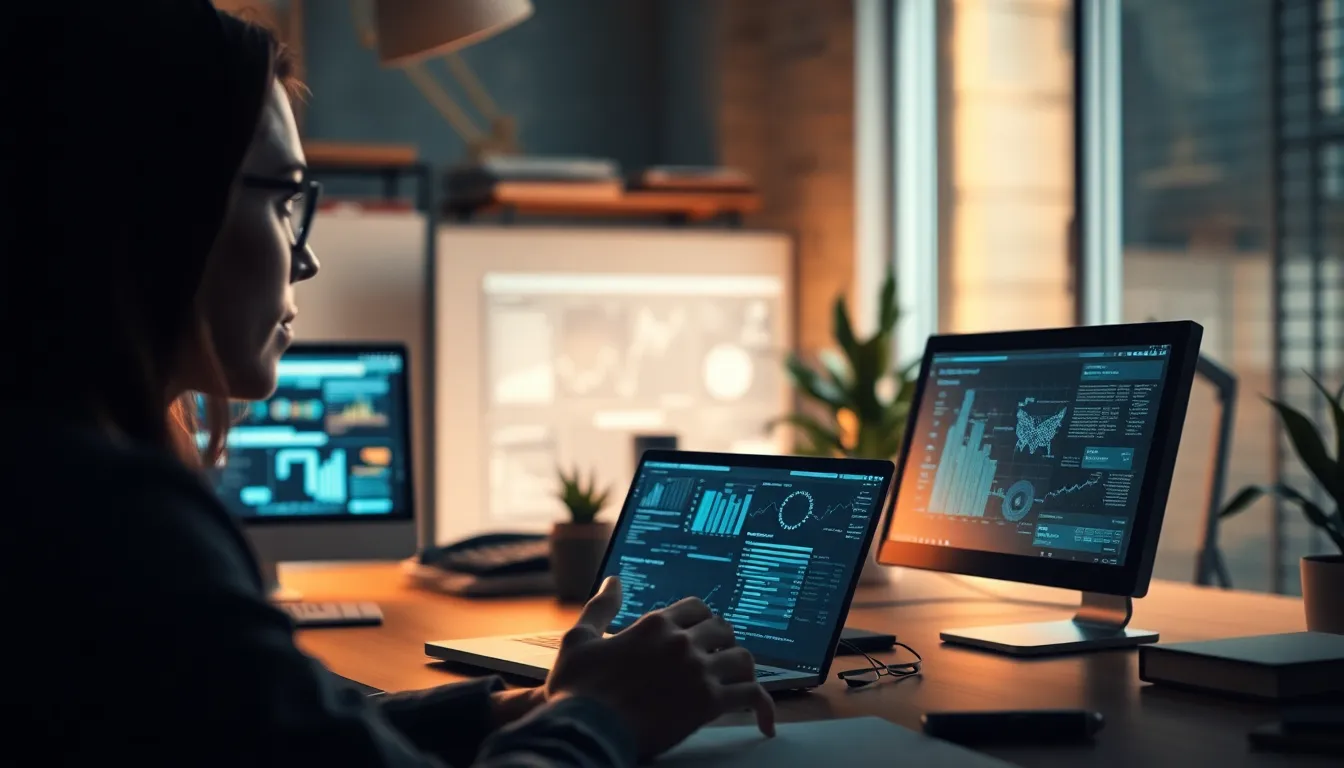 미래형 AI 로봇이 인간과 상호작용하는 모습