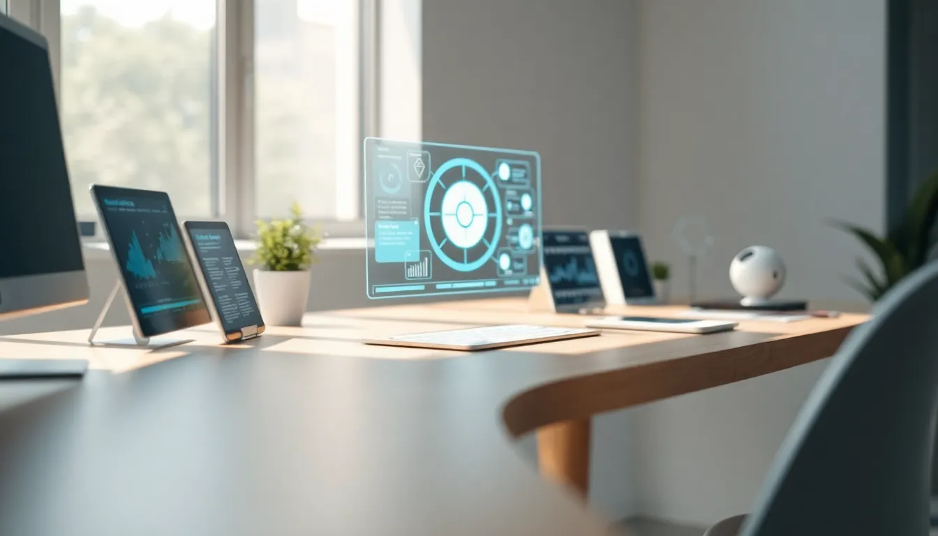 미래 AI 기술의 다양한 활용 사례를 보여주는 이미지