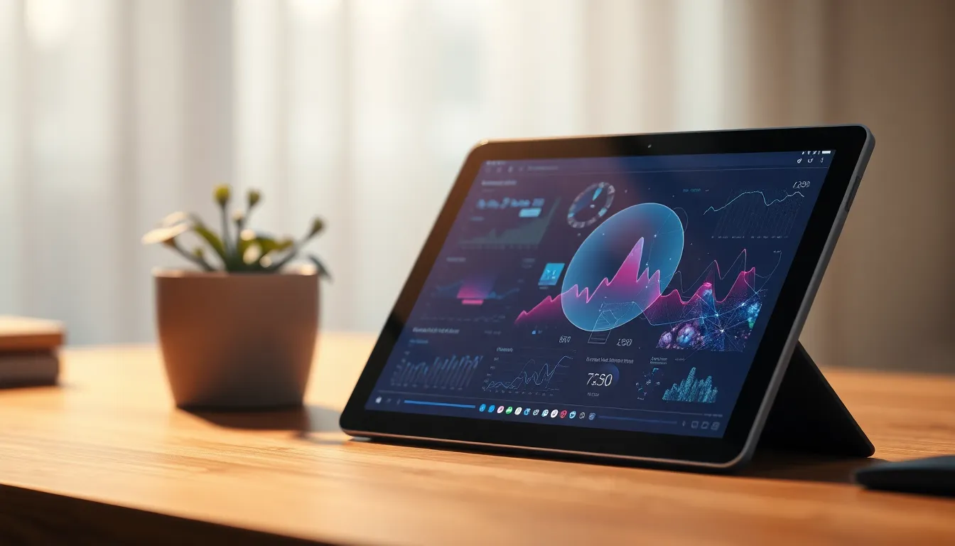 AI 기술이 적용된 비즈니스 대시보드 이미지